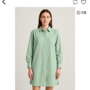 J CREW - Puff sleeve shirt dress🌱